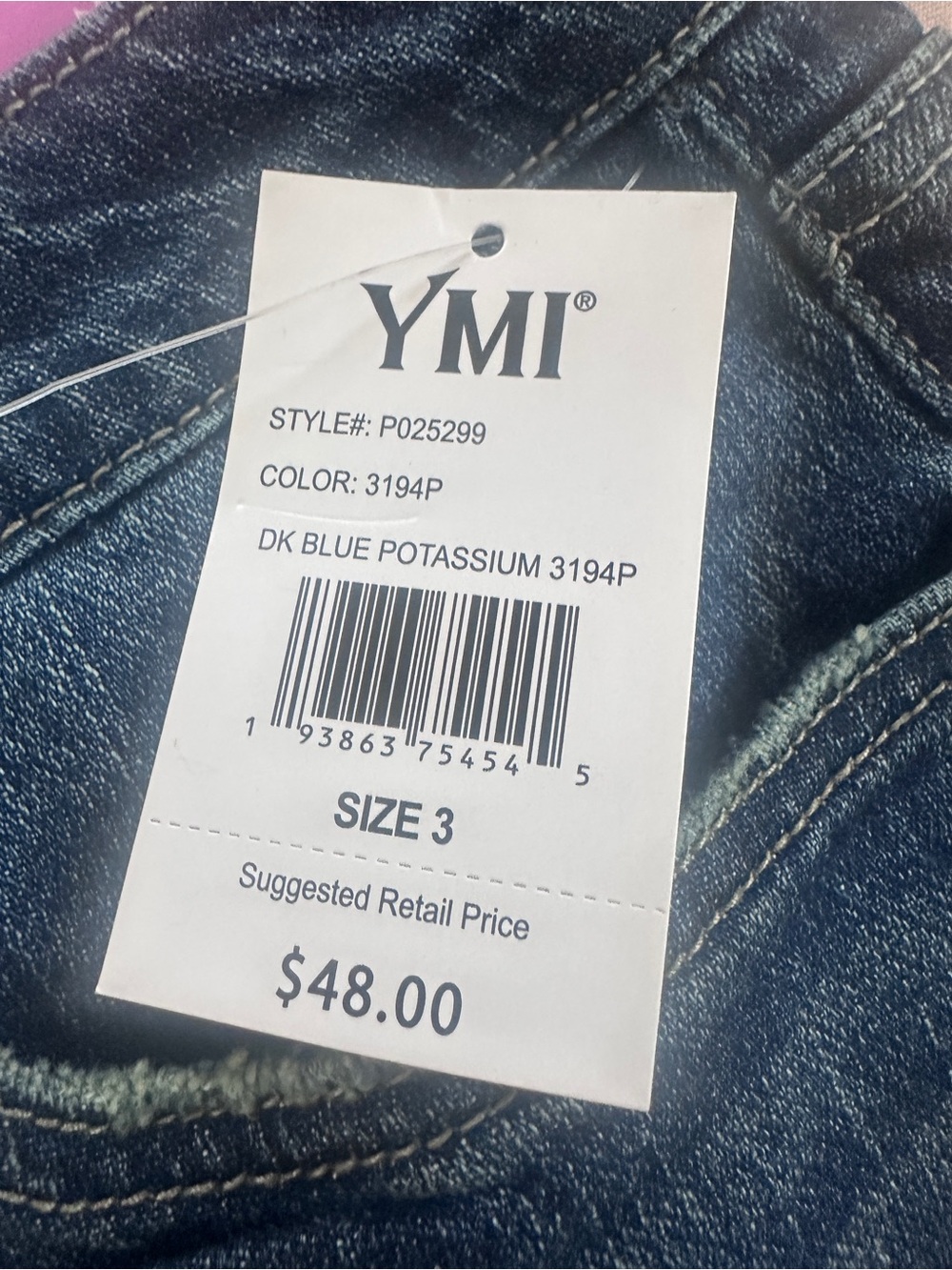 YMI Britney Boyfriend Jeans in Dark Blue Wash - Picture 8 of 8
